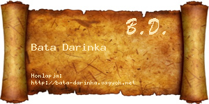 Bata Darinka névjegykártya